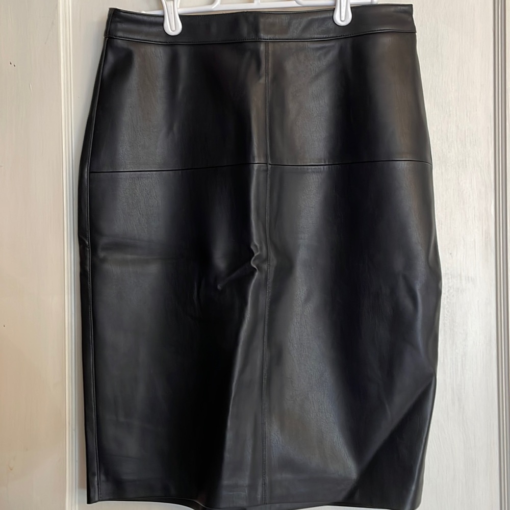 New Mango Faux Leather Pencil Skirt